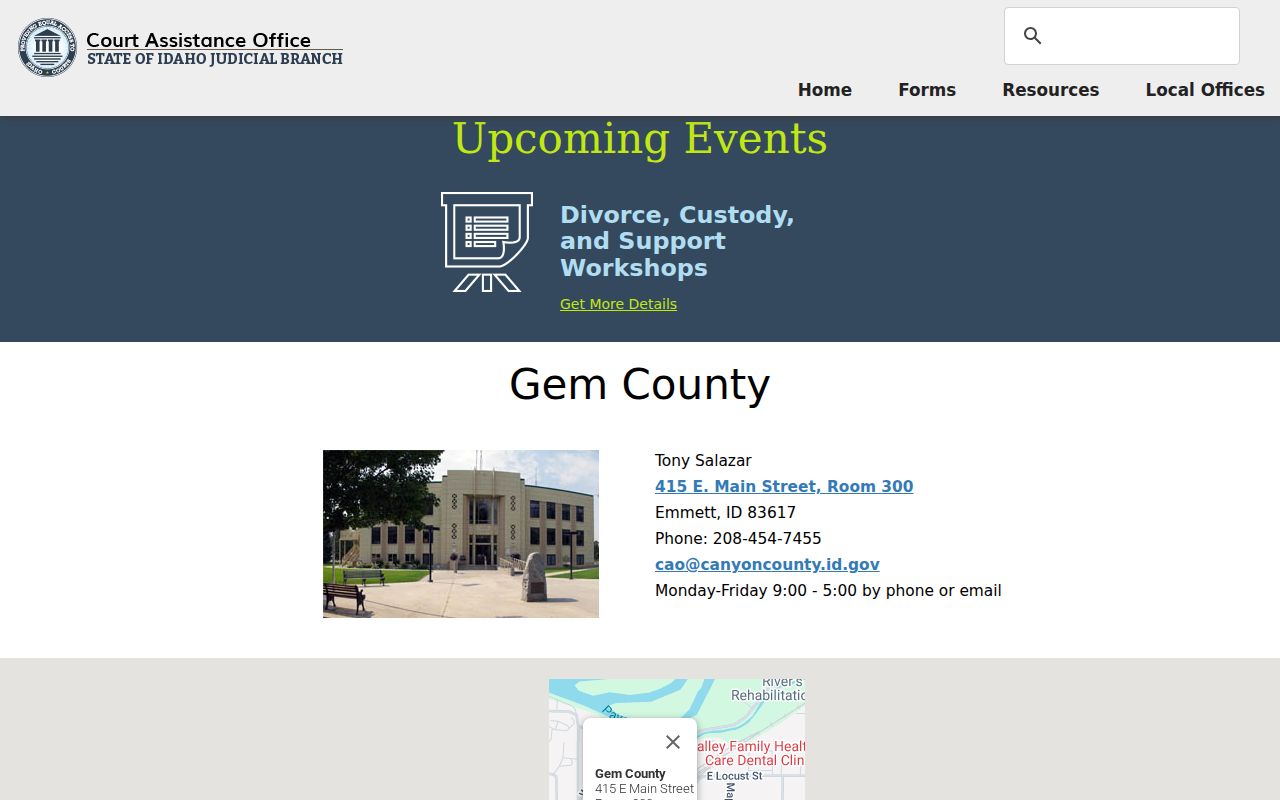 Gem County criminal court help and record shielding resources