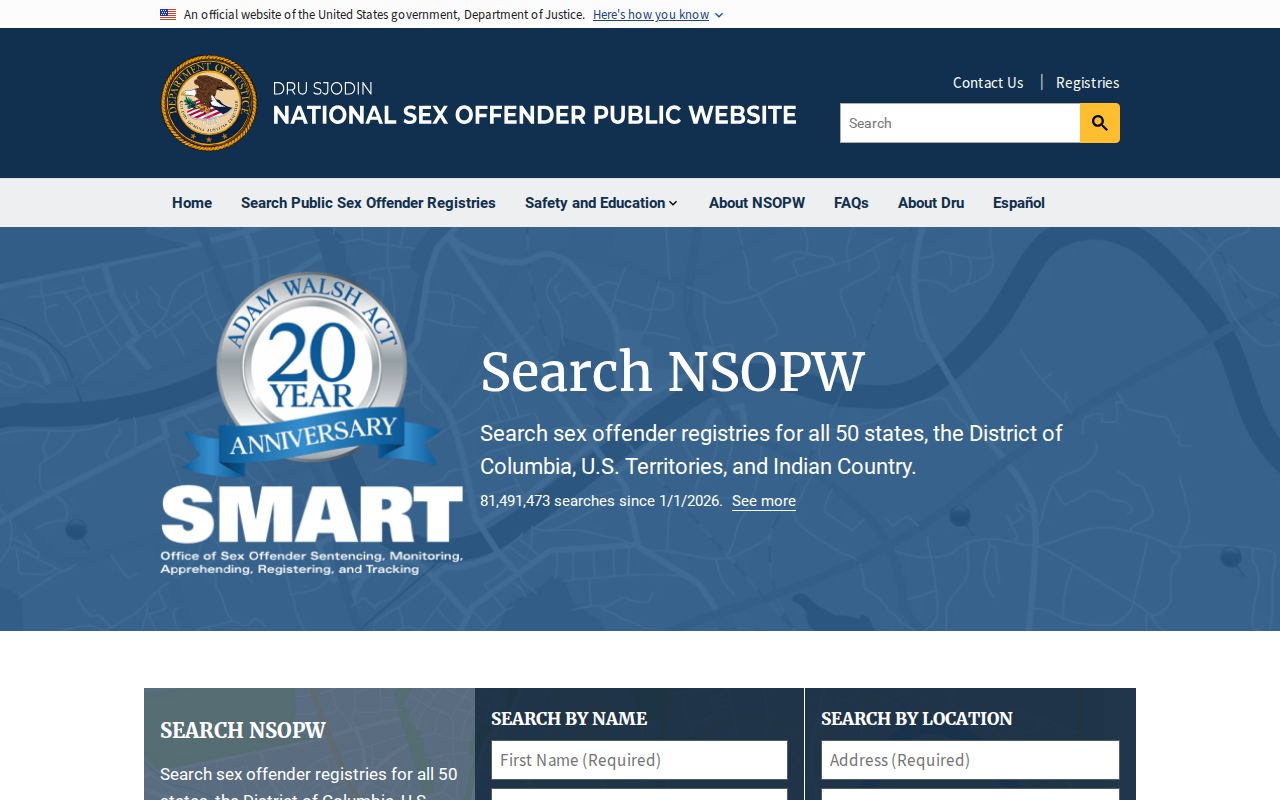 Gem County sex offender check through the national NSOPW search